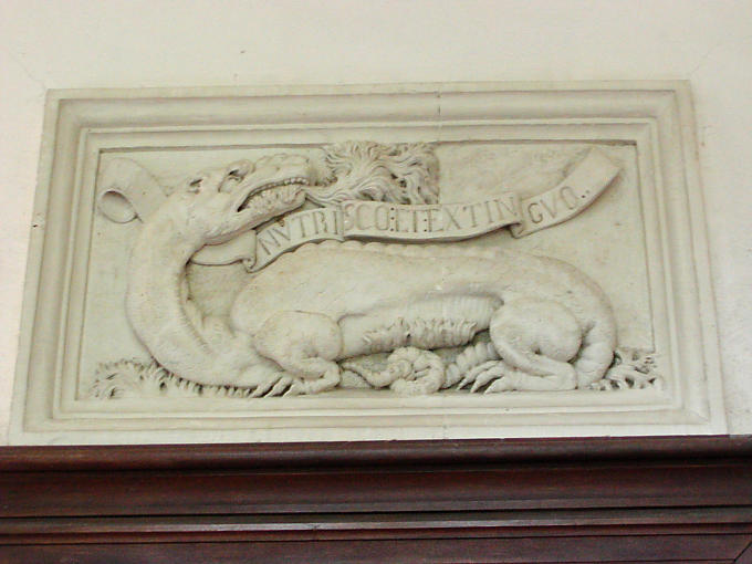 La salamandra, emblema di François 1er, Château d'Azay-le-Rideau, Francia.