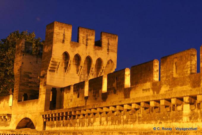 I muri di notte, Avignone by night, Provenza, Francia