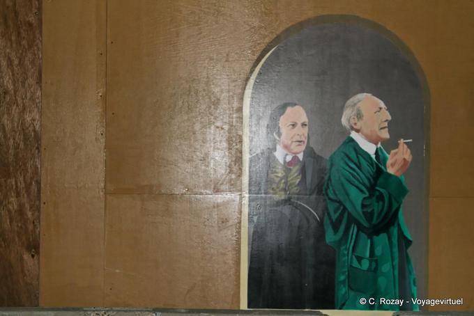 Avignone, murales di attori famosi, Provenza, Francia
