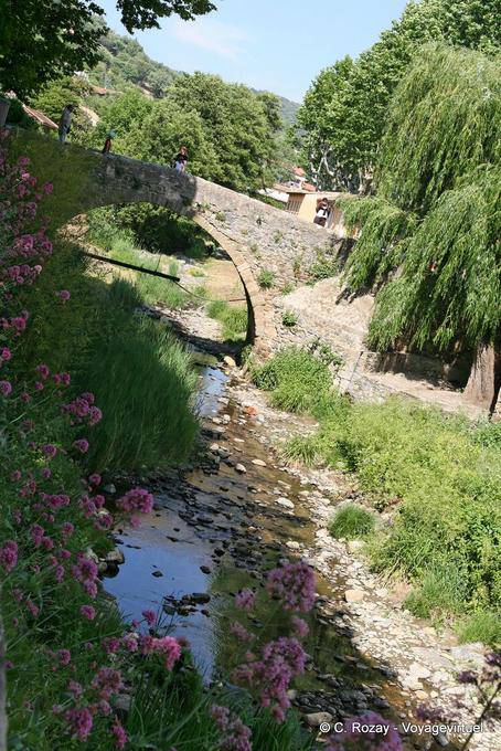 Collobrières, un'altra visione contorta di Old Bridge, Provenza, Francia
