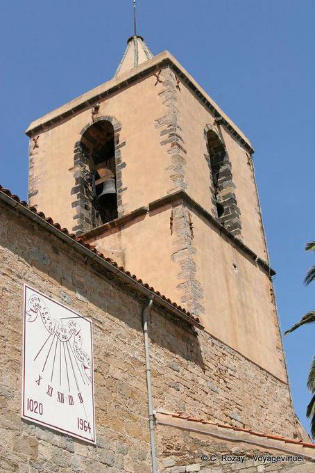 Grimaud, meridiana Chiesa di San Michele, Provenza, Francia