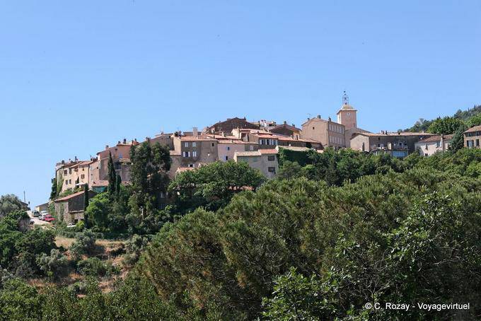 Ramatuelle, vista sul villaggio, Provenza, Francia