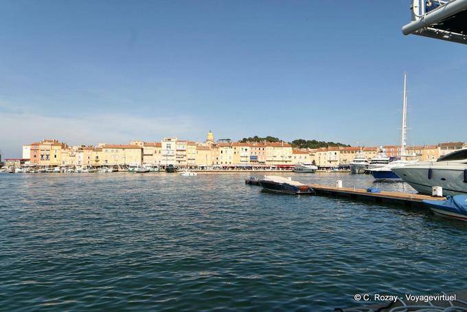 Saint Tropez penisola e visto indossare dock Epi, Provenza, Francia