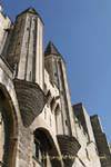 Le due torrette sopra la porta di Champeaux, Palais des Papes, Avignon, Francia.