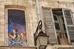 Dipinto di Dominique Durand e Marion Pochy, trompe l'oeil Avignon, Francia.