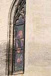 Stained visto dall'esterno, Collegiata di S. Agricola, Avignon, Francia.