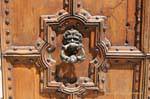Frejus, close-up sul porta della Cattedrale, Francia.