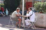 Saint-Tropez, Playwrights giocare a scacchi, Francia.