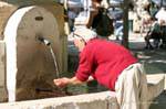 Saint-Tropez, aggiornare alla fontana, Francia.
