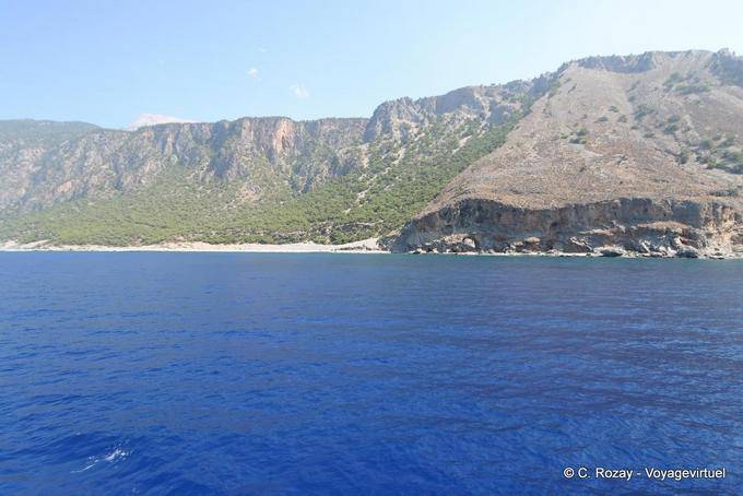 Montagne Agia Roumeli in mare - Creta, Grecia