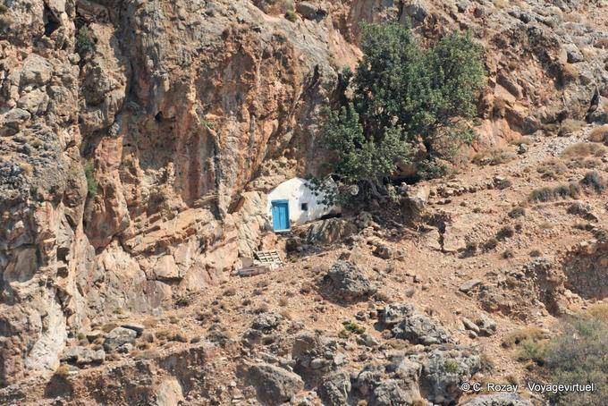 Casa Agia Roumeli o cappella nella roccia - Creta, Grecia