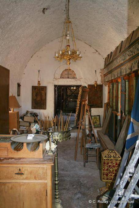 Anopoli Aràdena all'interno della cappella - Creta, Grecia