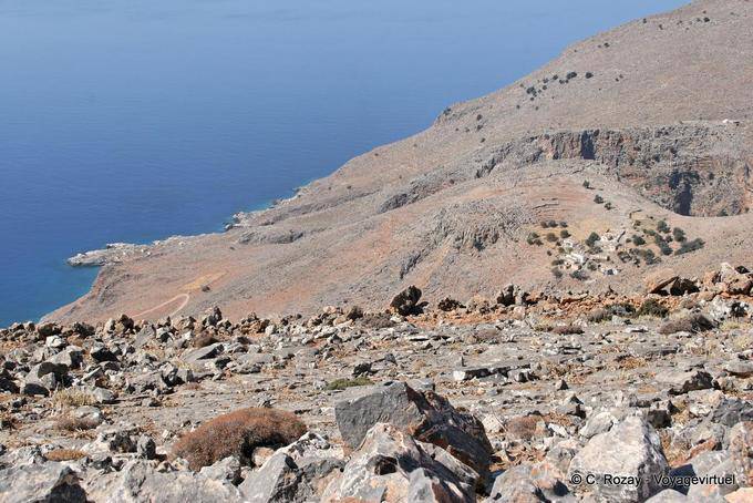 Anopolis vista Livaniana le scogliere - Creta, Grecia