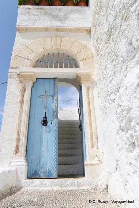 Porta l'ingresso principale del monastero Chryssoskalitissa - Creta, Grecia