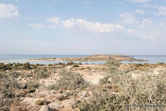 Elafonissi, che domina la penisola dalla costa - Creta, Grecia