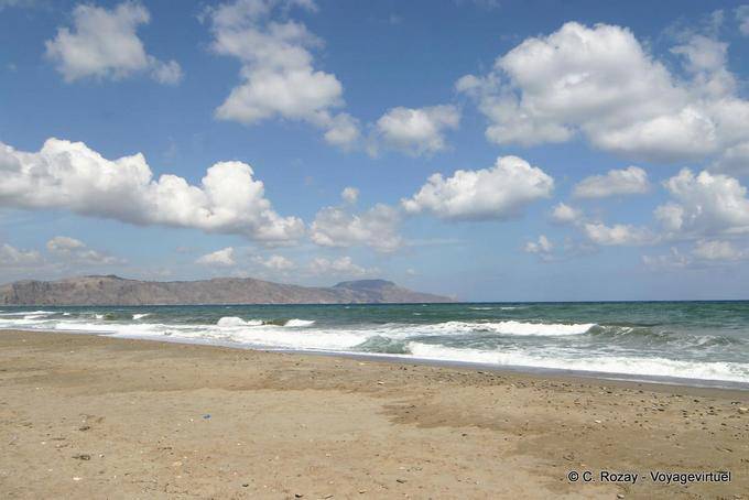 Grande spiaggia Kolpos Almirou, Georgioupoli - Creta, Grecia