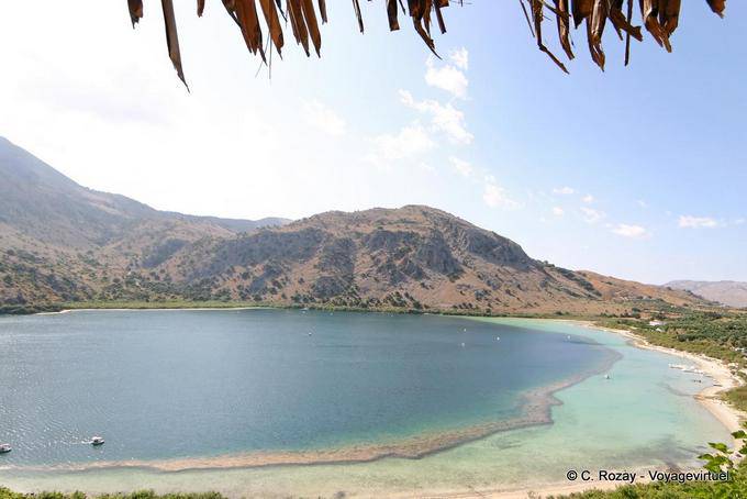 Lago e White Mountains del Kourna - Creta, Grecia
