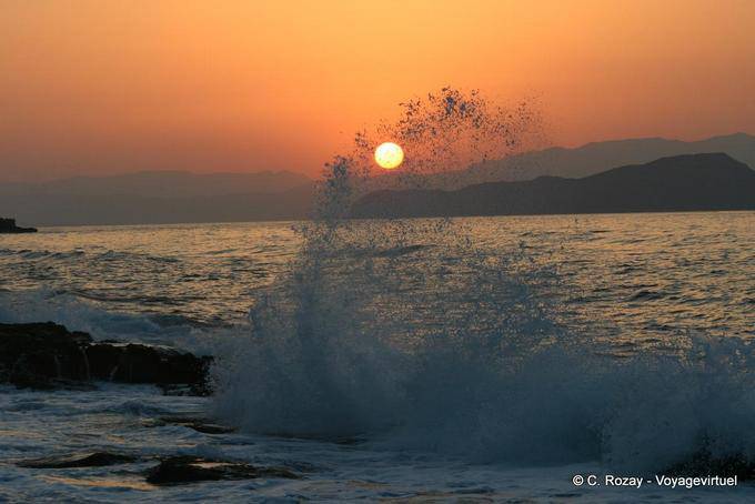 Saluto al tramonto, Chania - Creta, Grecia