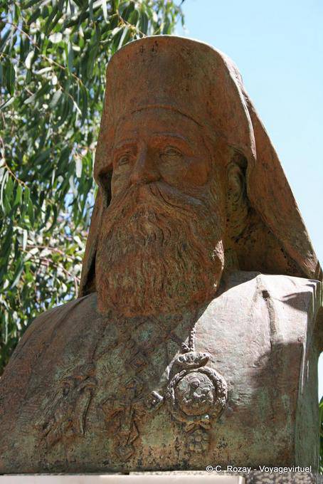Busto di uomo a Saint ortodossa, Ierapetra - Creta, Grecia