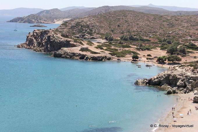 Vista generale del sito archeologico di Itanos - Creta, Grecia