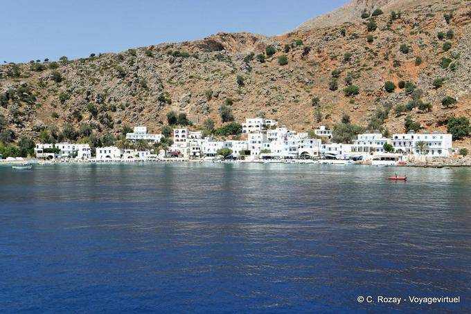 Panorama del villaggio di Loutro - Creta, Grecia