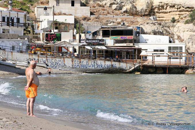 Benvenuto, oggi è la vita, domani non arriva mai, Matala - Creta, Grecia