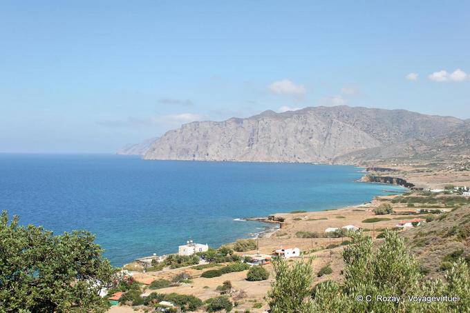 La costa di Sitia vista dalla strada Sfaka - Creta, Grecia