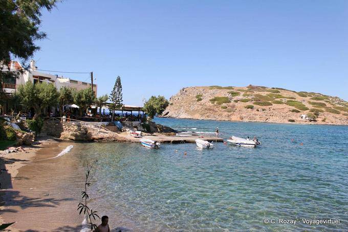 Taverna Manolis, di fronte a un'isola Mochlos - Creta, Grecia