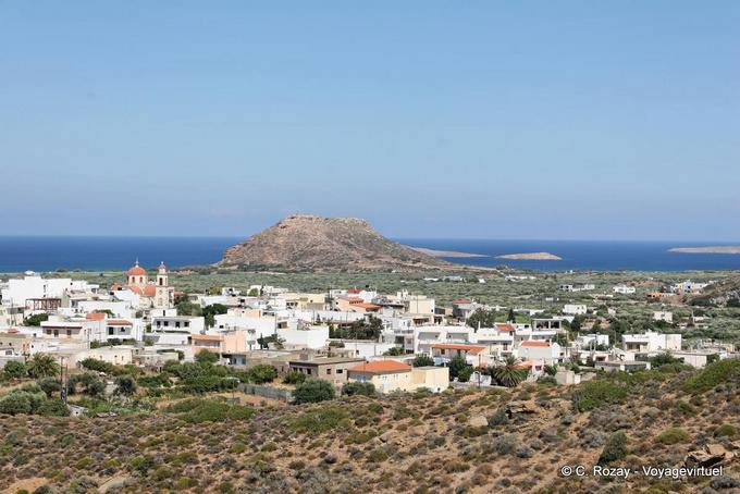 Panorama di roccia e Palekastro Chiona - Creta, Grecia