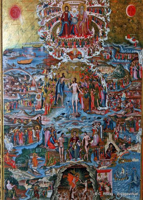 Gloria di Cristo (1770) monastero Komaros Tabella Moni Toplou - Creta, Grecia