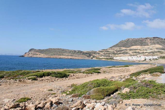 Sitia, visto dal punto di vista tra Dioniso e Tripitos, sulla costa orientale - Creta, Grecia