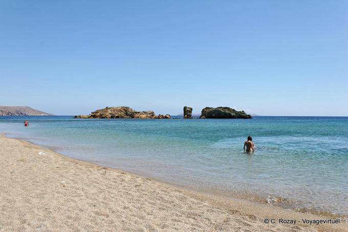 Vai, il nuoto nella parte settentrionale della spiaggia - Creta, Grecia