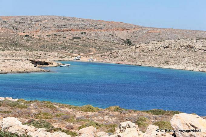 Vai Kiriamadi, piccola baia sul Capo Sideros - Creta, Grecia