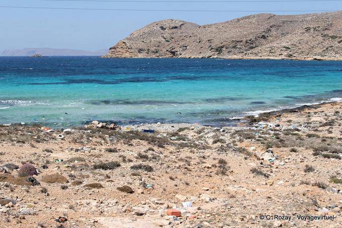 La penisola di Kiriamadi, estrema punta di Capo Sideros, a nord di Vai - Creta, Grecia