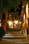 Via alle scale di notte, Chania, Creta.