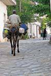 La vita quotidiana in una strada del villaggio, Oropedio Lassithiou, Creta.