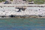 Tavolo vulcanica sulla costa tra Sougia e Paleochora, Creta.