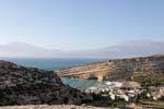 Matala, vista panoramica sulla baia di Messara dalla cima del Theosyni, Creta.