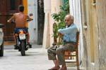 Rethymnon, bici gioventù e canna vecchio, Creta.