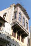 Rethymnon, facciata casa ottomana con sbalzo, Creta.