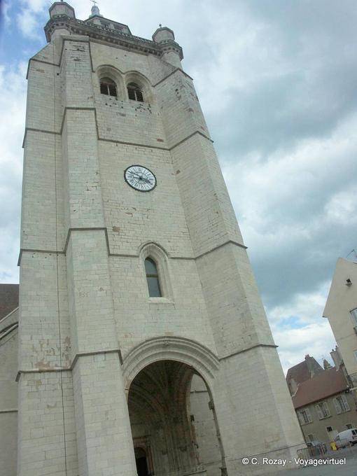 Il campanile ovest di collégale, completata nel 1596, Dole - Francia