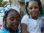 Ritratto di bambine con le trecce, Boca Chica, Rep. Dominicana.