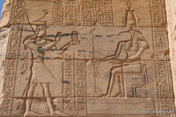 Rappresentazione di Thoth, Tempio di Philae - Egitto