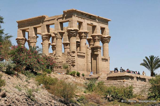 Panoramica di Traiano Kiosk, Philae - Egitto