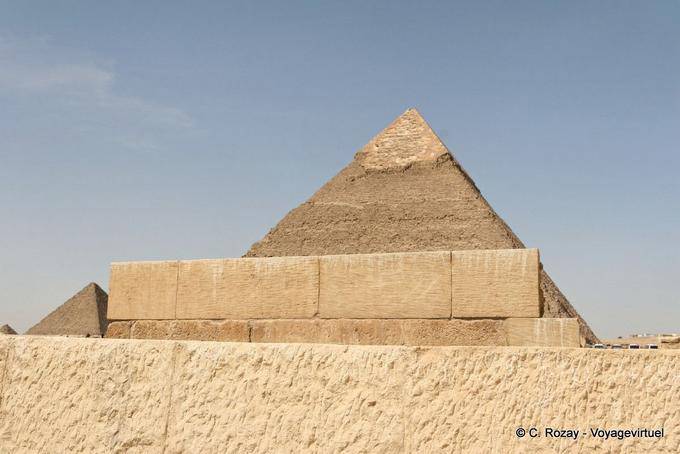 Prospettiva dal tempio funerario sulla Piramide Khafras - Egitto