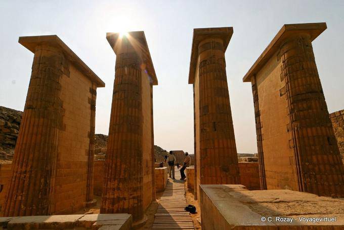 Colonne zigrinato corridoio, Djoser, Saqqara - Egitto