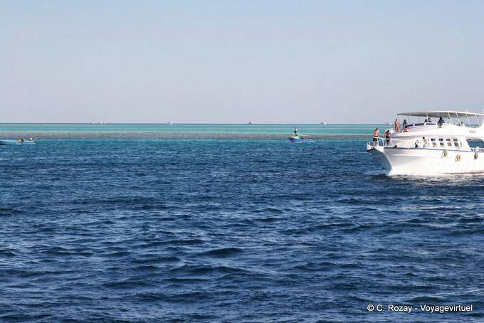 Barca marina e il Mar Rosso, Hurghada - Egitto