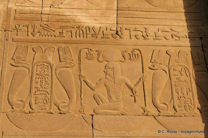 Dettaglio Fregio con geroglifici, Kom Ombo Tempio - Egitto