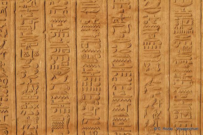 Tabella di geroglifici, Kom Ombo Tempio - Egitto
