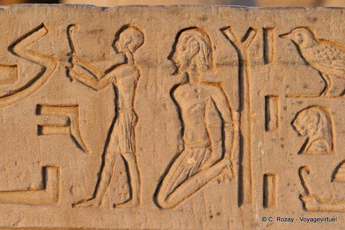 Il rilievo prigioniero allegato dal tempio di Kom Ombo - Egitto
